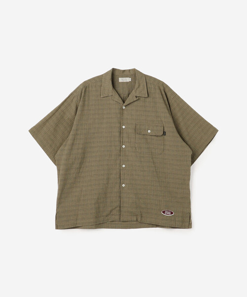 トップス SEDAN ALL-PURPOSE OPEN COLLAR S/S SHIRT DOBBY PLAID OPEN COLLAR S/S SHIRT｜SEDAN ALL-PURPOSE 4/6 12