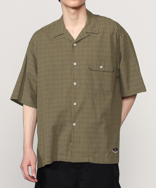 SEDAN ALL-PURPOSE シャツ | Dobby Plaid Open Collar S/S Shirt