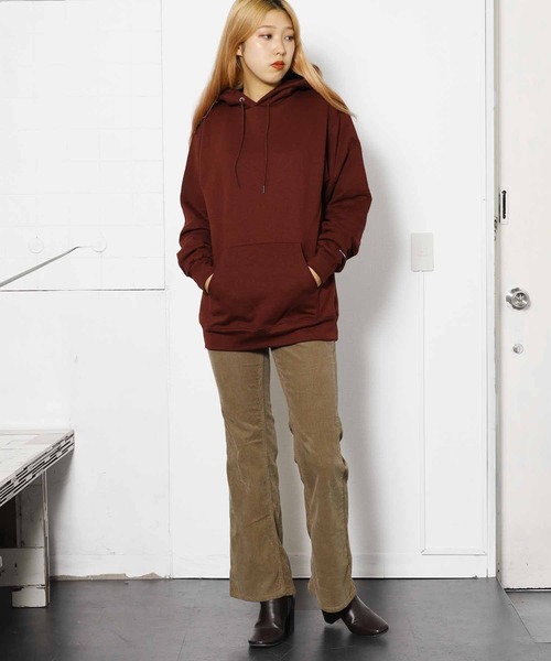 「Champion」 プルオーバーパーカー M ネイビー レディース