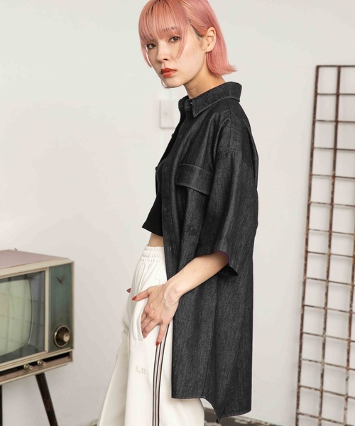 「PBLIM」 半袖シャツ FREE ブルー レディース_画像5