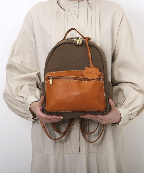 ☆☆新品　zucchero　canvas×Cow Leather　リュック zucchero キャンバスxカウレザー リュック[品番：BCYW0033303