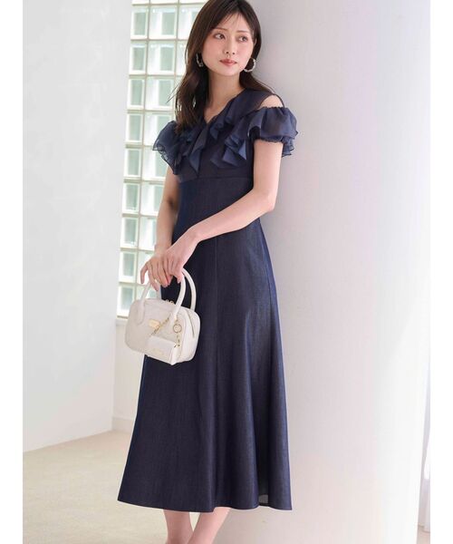 ❗️夏セール❗️MERCURYDUO2WAYシアーラッフルドッキングワンピース M ❗️夏セール❗️MERCURYDUO2WAYシアーラッフルドッキング