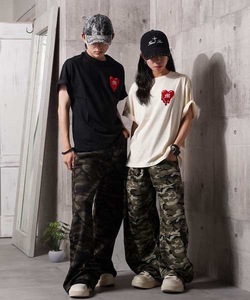 MEMORY tシャツ 「MEMORY」ドリップハート 半袖 Tシャツ / Drip Heart