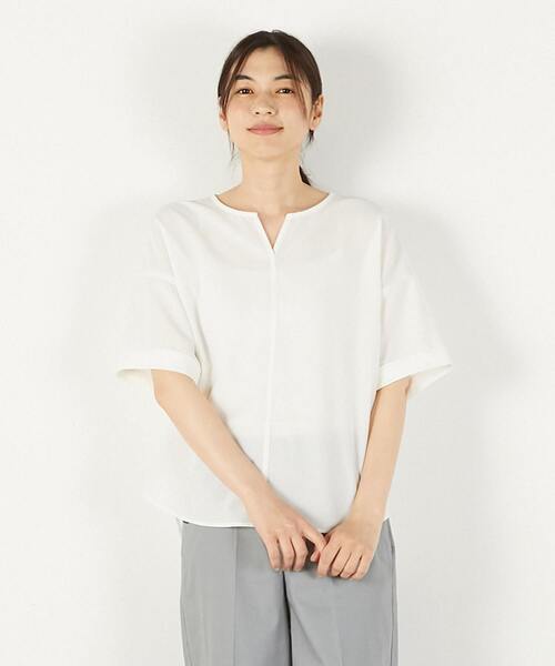 ブラウス シャツ 「ドライジョーゼットスキッパーブラウス」 レディース