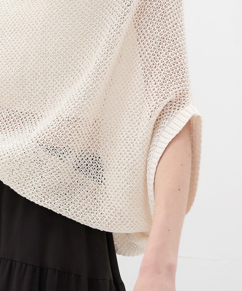 ニット セーター paper yarn 2way dolman pullover(ペーパーヤーン2ウェイドルマンプルオーバー) レディース DRESSLAVE ニット セーター paper yarn 2way dolman pullover