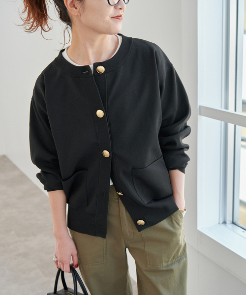 【美品】Spick&Span / ウォッシャブル クルーネックカーディガン Spick＆Span カーディガン 「WEB限定追加」ウォッシャブルクルー