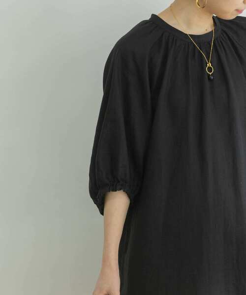【美品】URBAN RESEARCH/レディース/ワンピース/黒//ブラック/柄 URBAN RESEARCH（アーバンリサーチ）の「サラサ柄ヨークマキシ