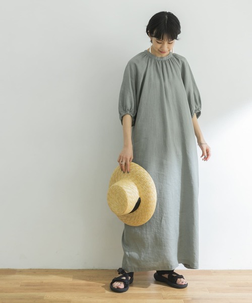 【美品】URBAN RESEARCH/レディース/ワンピース/黒//ブラック/柄 URBAN RESEARCH（アーバンリサーチ）の「サラサ柄ヨークマキシ