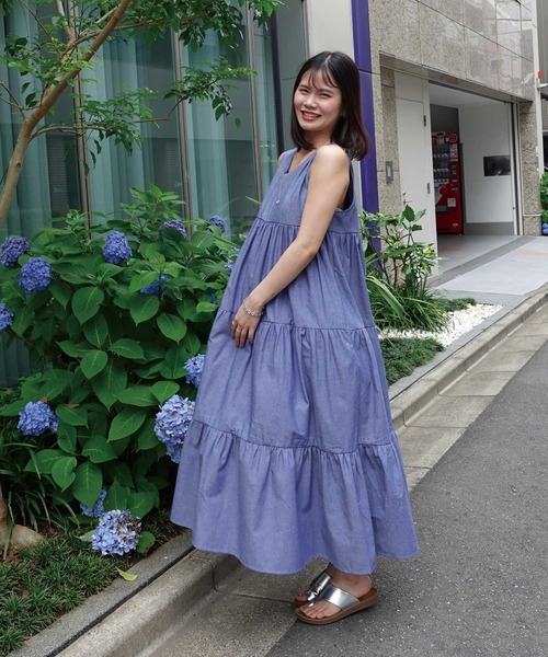 ワンピース 「CORNERS by yui」前後2wayティアードワンピース