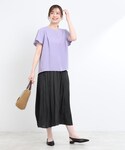 パンツ 「ウエストゴム仕様/長く着られる」スカ...の詳細画像5