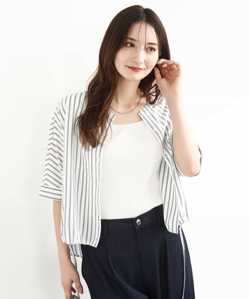 林田岬優着用★新品★マイストラーダ　箔ロゴTシャツ　【サイズ38】 TAKAHIROMIYASHITA The Soloist シャツ - Saxe Stripe | FWRD