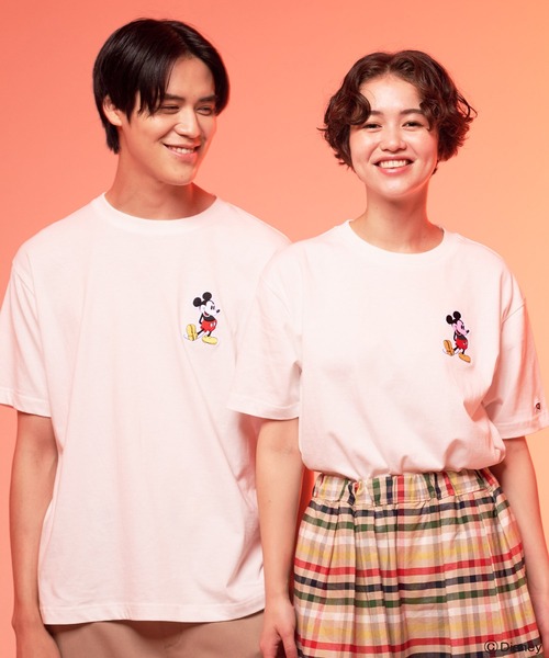 tシャツ Mickey/Arnold Palmer/シェア ワッペンTシャツ レディース メンズ