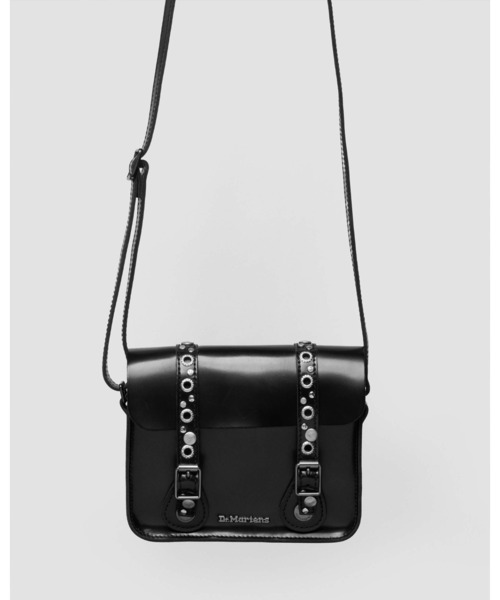 ドクターマーチンサッチェルバッグミニショルダーバッグポシェット7インチブラック黒 Dr.martensの 7 INCH SATCHEL ミニ ショルダーバッグ｜送料無料