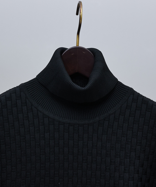 ABAHOUSE GRAY セーター ニット 「ハイストレッチ」ブロックチェック