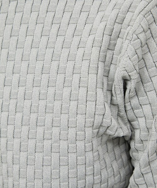 ABAHOUSE GRAY セーター ニット 「ハイストレッチ」ブロックチェック