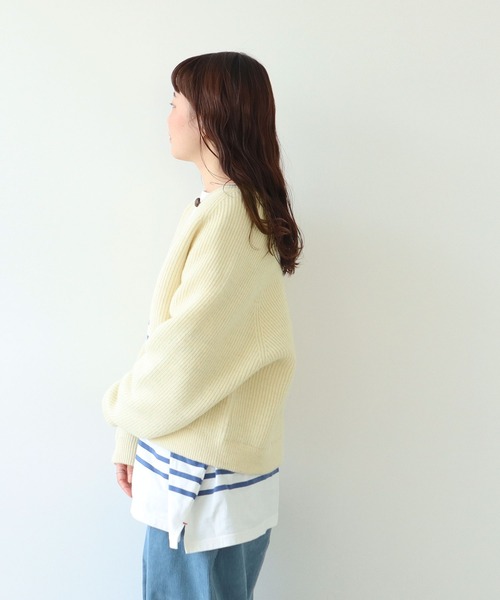 PAR ICI（パーリッシィ） カーディガン BRITISH WOOL 片畦ニット