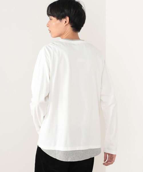 「BEAMS HEART」 長袖Tシャツ MEDIUM ネイビー メンズ