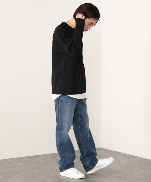 「BEAMS HEART」 長袖Tシャツ MEDIUM ネイビー メンズ