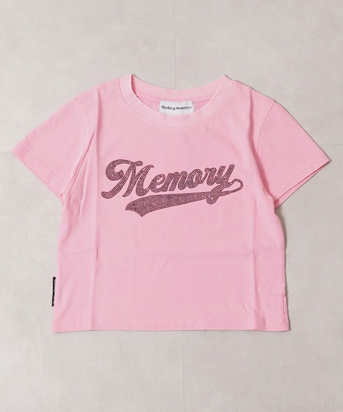 MEMORY tシャツ 「MEMORY」ラインストーン ロゴ ピグメント チビT