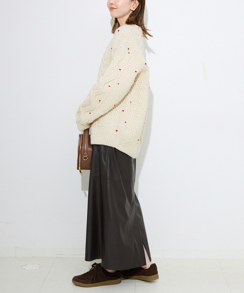 イエナ　ニット 予約》embroideryハンドニット（ニット／セーター）｜SLOBE IENA