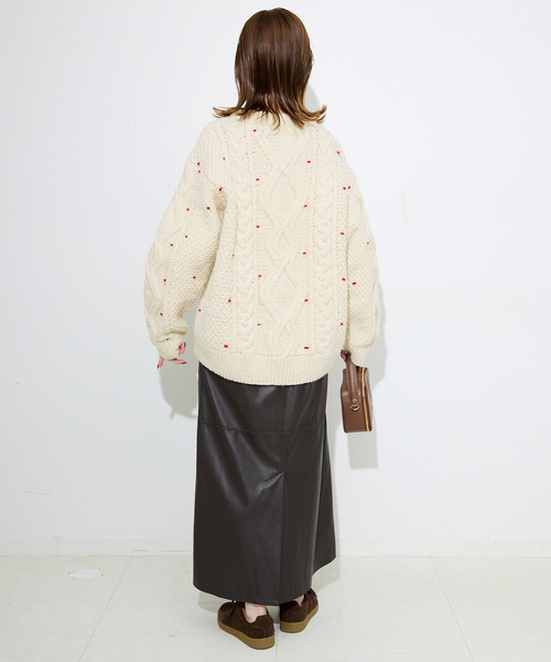 SLOBE IENA cherie刺繍ニット WEB限定/追加》cherie刺繍ニット | スローブ イエナ(SLOBE IENA