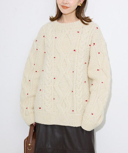 SLOBE IENA cherie刺繍ニット WEB限定/追加》cherie刺繍ニット | スローブ イエナ(SLOBE IENA