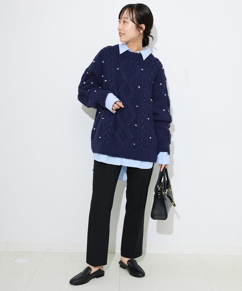SLOBE IENA cherie刺繍ニット SLOBE IENA（スローブイエナ）の「《追加》cherie刺繍ニット