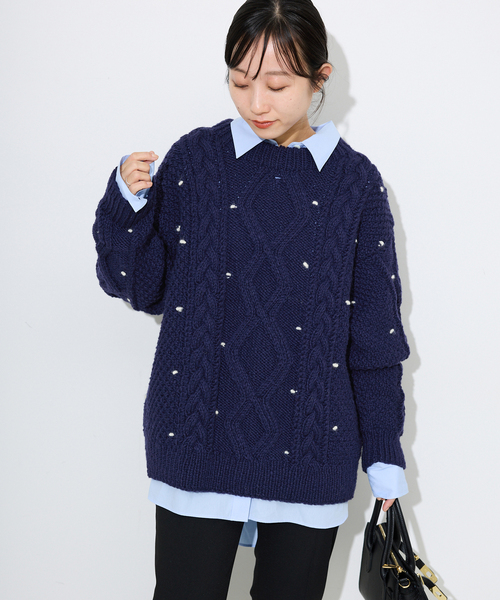 SLOBE IENA cherie刺繍ニット SLOBE IENA（スローブイエナ）の「《追加》cherie刺繍ニット