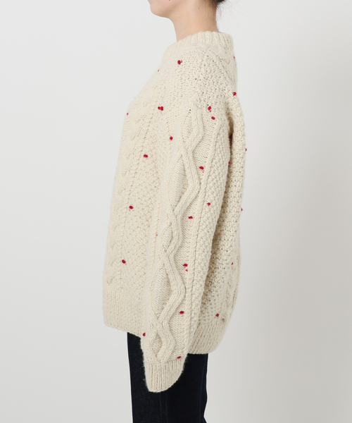 SLOBE IENA ニット セーター embroideryハンドニット レディース