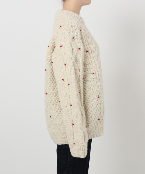 SLOBE IENA ピンク embroidery カーディガン SLOBE IENA シアーラミーカーディガン ピンク、 - メルカリ