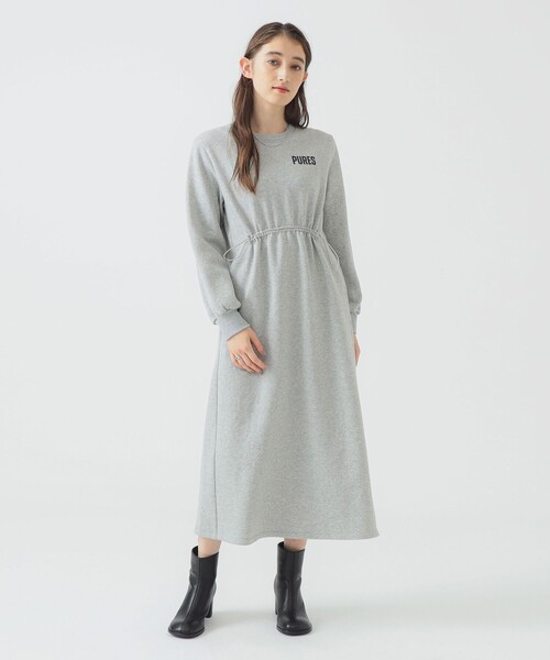 B：MING by BEAMS（ビーミング by ビームス） ワンピース 裏毛ロゴ