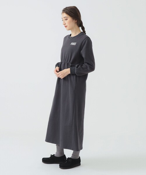 B：MING by BEAMS（ビーミング by ビームス） ワンピース 裏毛ロゴ