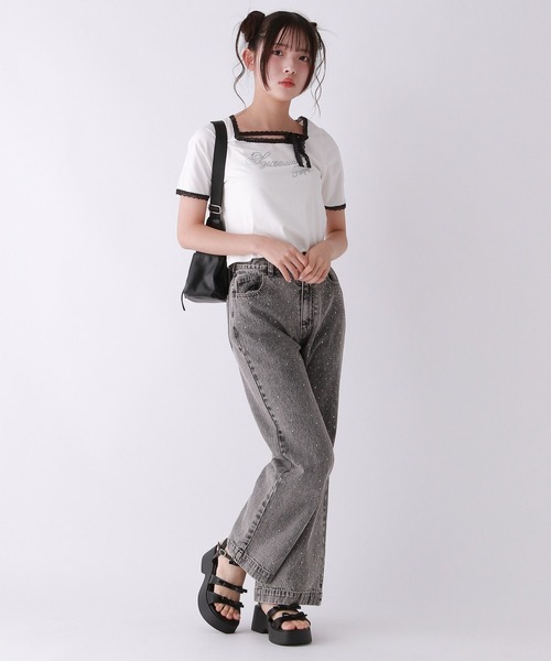 「repipi armario」 「KIDS」加工ブーツカットデニムパンツ MEDIUM ブルー キッズ_画像8