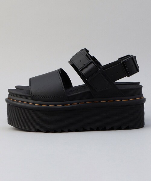 「Dr. Martens」 フラットサンダル 5 ブラック レディースの画像