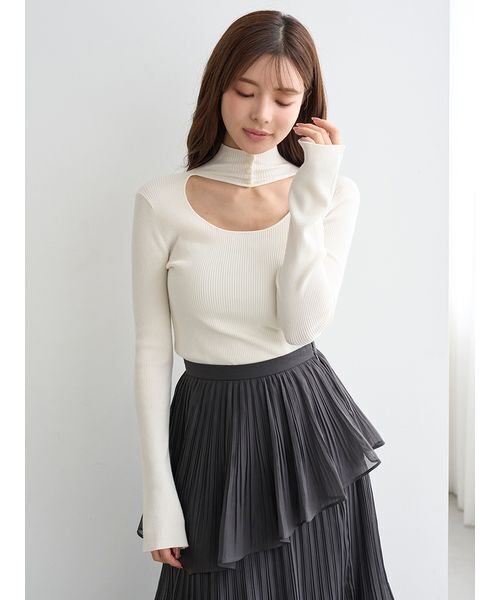 SNIDEL 新品 2wayハイネックプルオーバー SNIDEL（スナイデル） ニット セーター 2wayハイネックプルオーバー