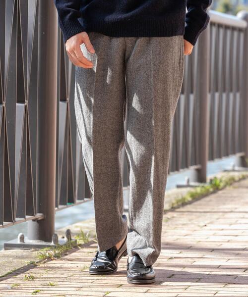 URBAN RESEARCH ROSSO MEN パンツ ウールツイードワイドパンツ メンズ