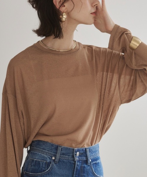 ちゃそページ NOMBRE IMPAIR（ノンブルアンペール） tシャツ カカオPT 長袖TEE