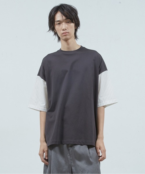 Dulcamara（ドゥルカマラ） tシャツ シャツ切替ワイドT メンズ