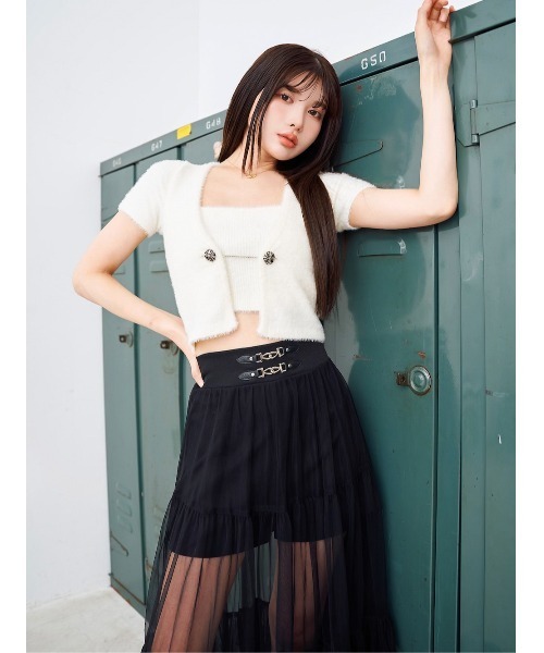 Darich（ダーリッチ） 半袖ニット FREE ピンク レディース : ZOZOTOWN