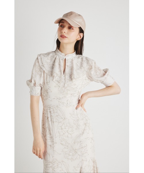 「rienda」 半袖ワンピース MEDIUM ブラック レディース_画像4