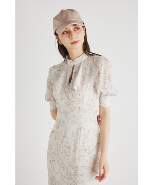 「rienda」 半袖ワンピース MEDIUM ブラック レディース_画像6