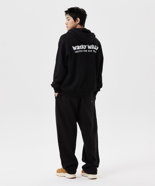 パーカー BACK PANEL LETTERING HOODIE ZIP-UP メンズ レディース