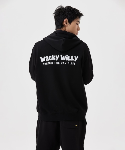 パーカー BACK PANEL LETTERING HOODIE ZIP-UP メンズ レディース
