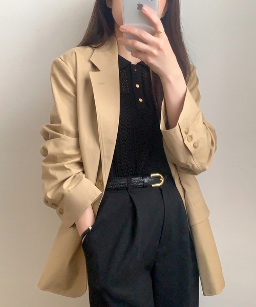 「LAUIR」 半袖ニット MEDIUM アイボリー レディース_画像6