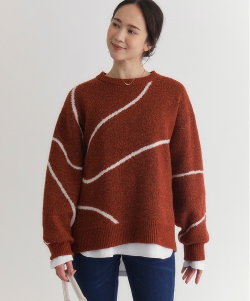 ロイ専用ニット・セ一タ一S Right-on（ライトオン） ニット セーター 「HONEYSUCKLE ROSE