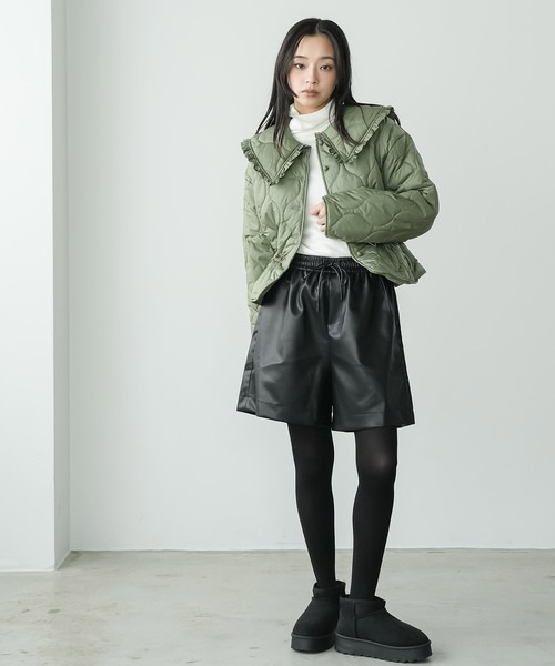 mili an deni（ミリアンデニ） ダウンコート ダウンジャケット 襟