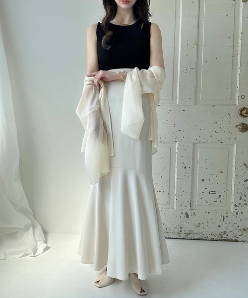 「Meiru」 キャミソールニット MEDIUM ブラック レディース_画像7