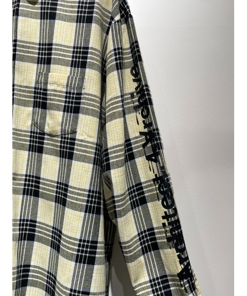 「L.H.P Private Brand」 「A4A」長袖シャツ L イエロー メンズ_画像4