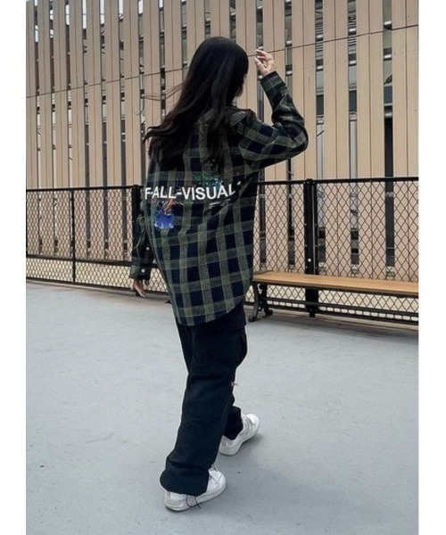 「L.H.P Private Brand」 「A4A」長袖シャツ L イエロー メンズ_画像5