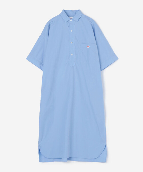 ダントンシャツワンピース36 Danton（ダントン） シャツワンピース 36 ネイビー レディース